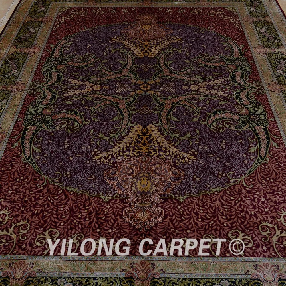 Yilong 5,5 'x8' персидский ковер прямоугольник vantage красный ручной работы чистые шелковые коврики(0789