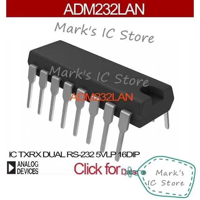 ADM232LAN IC TXRX DUAL RS 232 5VLP 16DIP ADM232LA Inc 232 ADM232 232L ...