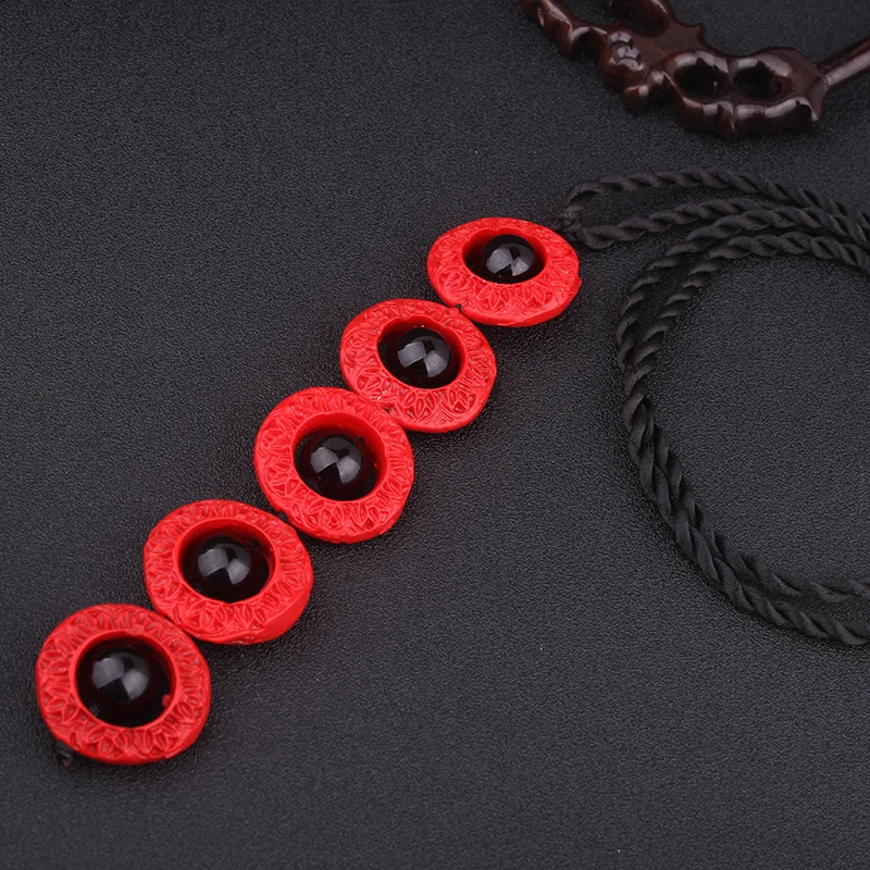 

fashion ethnic necklace vintgae jewelry sweater necklace red,thailand version handmade jewelry Lacquer carving necklace long