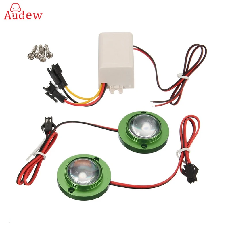 2Pcs Car Motorcycle LED Strobe Flash Warning Light Brake Tail Light