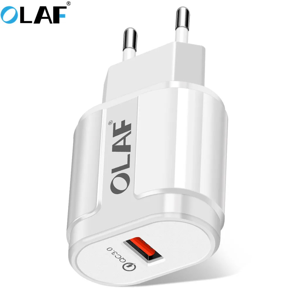 

OLAF 24W Quick Charge 3.0 USB Charger Adapter 5V 3A Fast Charge Mobile Phone Chargers For iphone X 7 Samsung S8 S9 Quick Charger