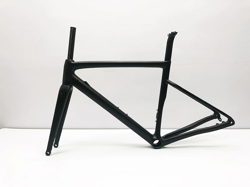 Ceccotti карбоновая рама для шоссейного велосипеда дизайн дисковый тормоз T1100 карбоновая рама для велосипеда гравия - Цвет: Black no logo