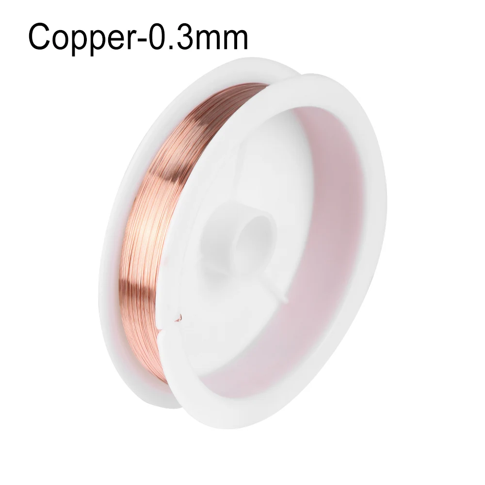 0,2/0,3/0,5/0,8/1 мм 15 г прочный сплав медный провод поделки из бисера провода инструменты для Ремесла шнур Струны DIY аксессуары - Цвет: Copper-0.3mm