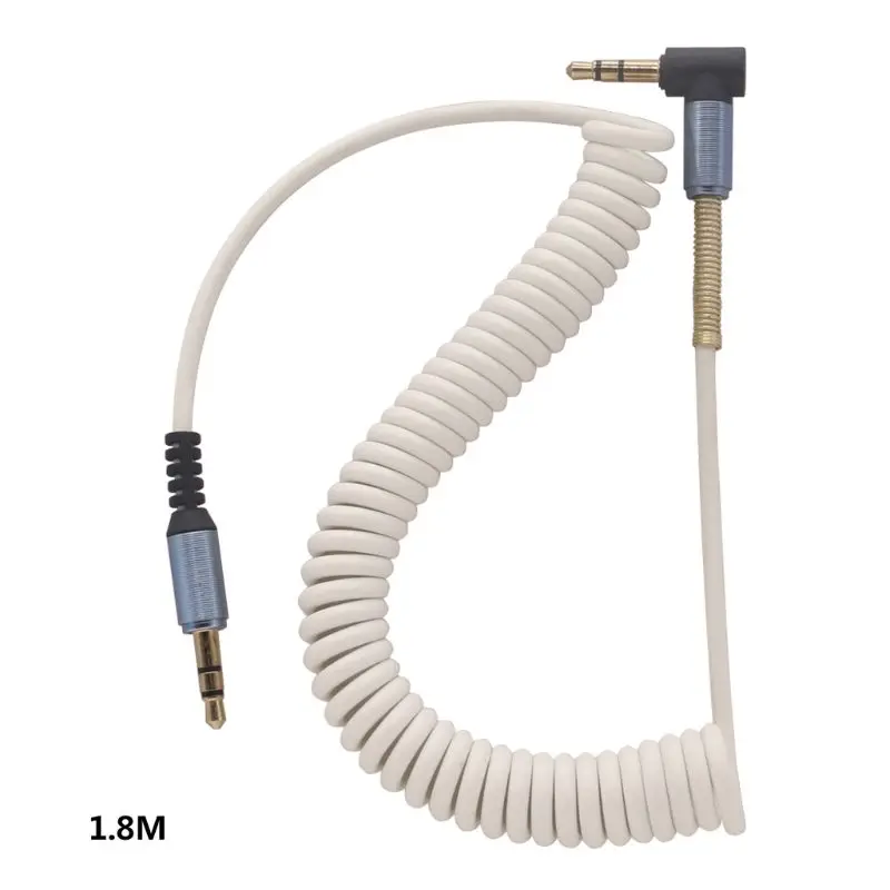 Новинка 3,5 мм аудио кабель 3,5 Jack папа-папа AUX шнур провод растягивающийся пружинный кабель для автомобильного телефона Наушники Аксессуары для динамиков