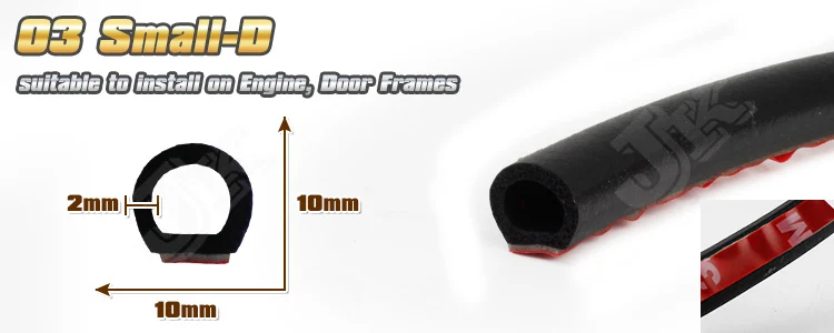 

D 10mm shape Car Truck Motor Door Rubber Seal Strip Wheatherstrip Pillar 40inch 40" 1Metre Universal Rubber Door Sealing Trim