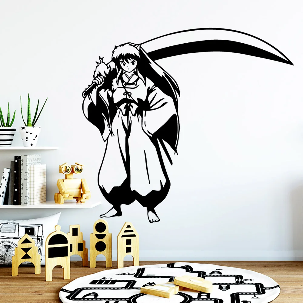 

Family Inuyasha Wall Stickers Living Room Modern Fashion Kids Room Removable Wall Sticker Wall Decoration Murals muursticker