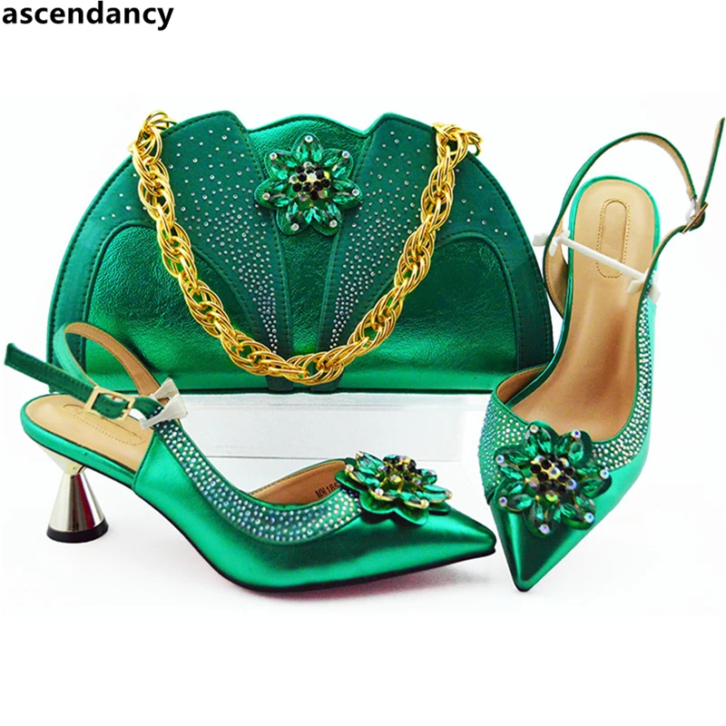 

African Matching Shoes and Bags Italian In Women Designer Shoes Women Luxury 2019 Italian Shoes with Matching Bags for Women