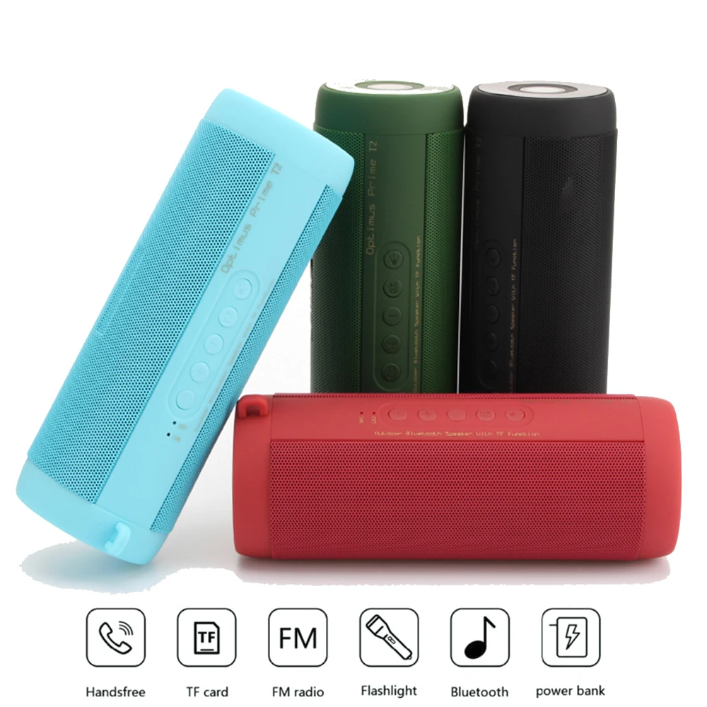 T2 Bluetooth Музыка бас Динамик Водонепроницаемый Портативный открытый светодиодный