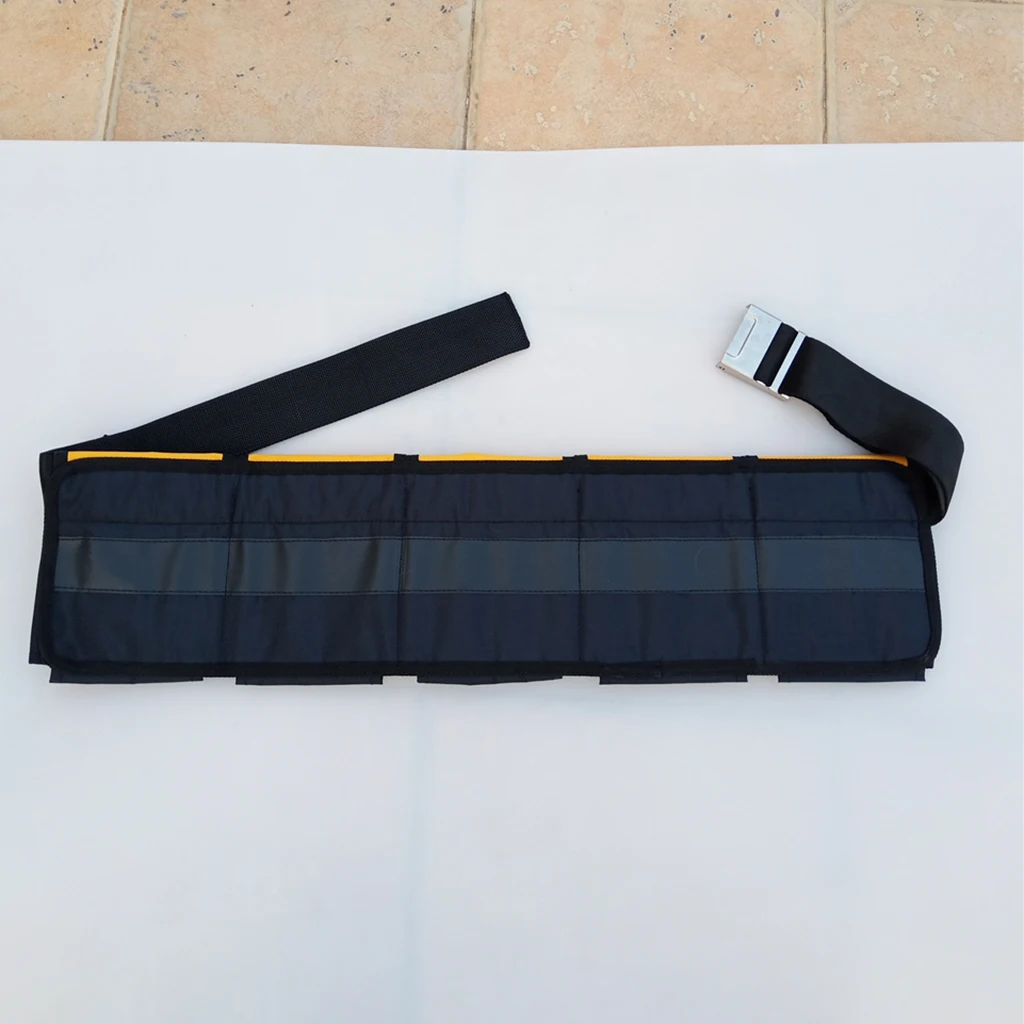 MagiDeal Scuba Diving 3 4 5 Pockets Weight Belt Heavy Duty Waist Strap Gear for Snorkeling Free Diving Spear Fishing  