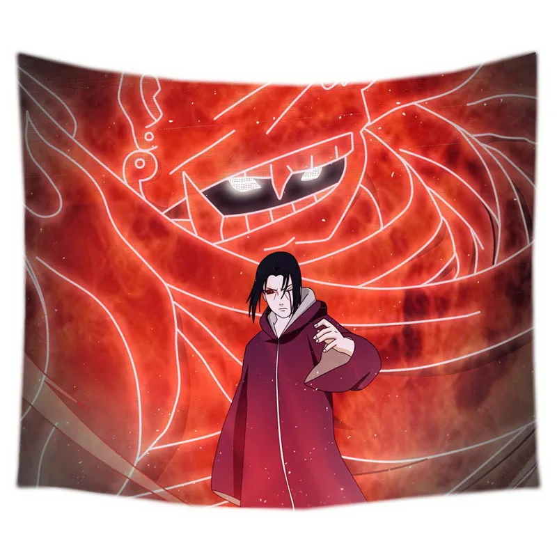 Naruto Sharingan Tapestry Art Wall Hanging Sofa Table Bed Cover Home Decor