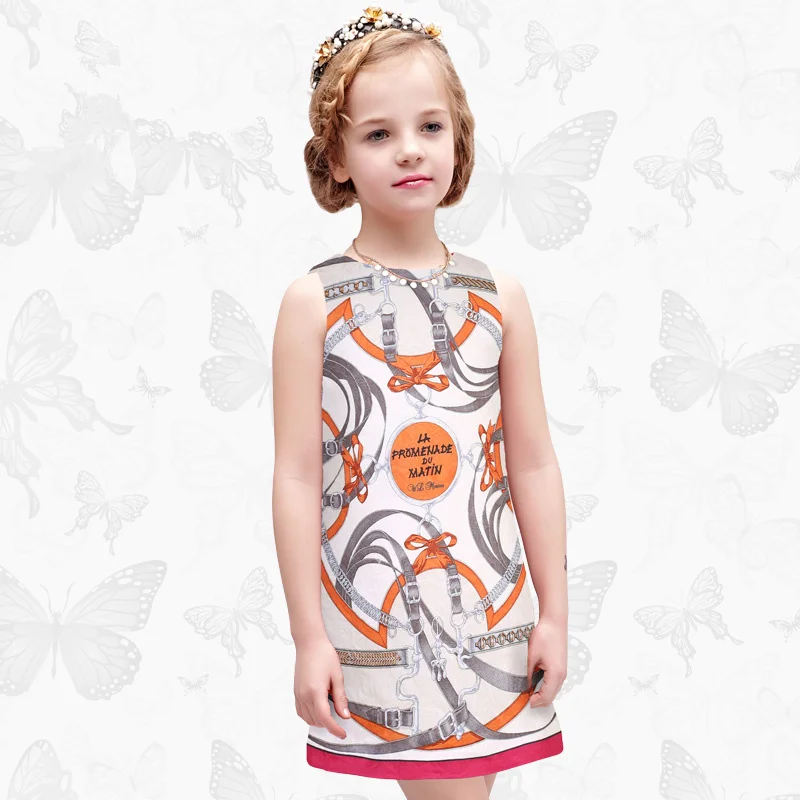 

Toddler Girls Dresses Children Clothing 2017 Brand Princess Dress for Girls Clothes Fish Print Kids Beading Dress 1 39