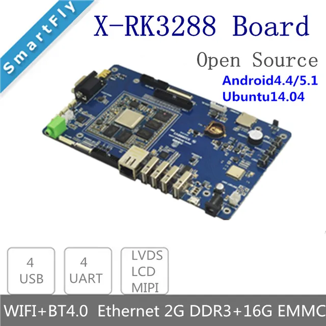 Special Price RK3288 Quad Core ARM Cortex-A17 Development Board 2GB DDR3 16G eMMC HDMI2.0 4K 2.4G/5GVWifi  Firefly android linux demo board