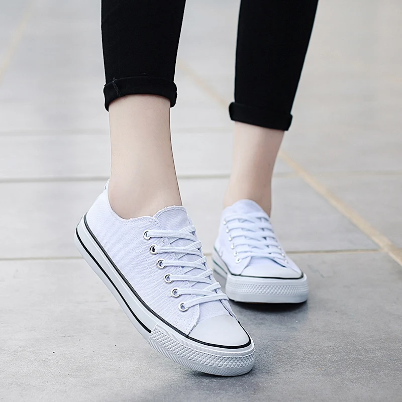 GUDERIAN New 2019 Spring Summer Canvas Shoes Men Low Top Black Red White Shoes Men Flat Fashion Casual Couple Shoes Footwear
