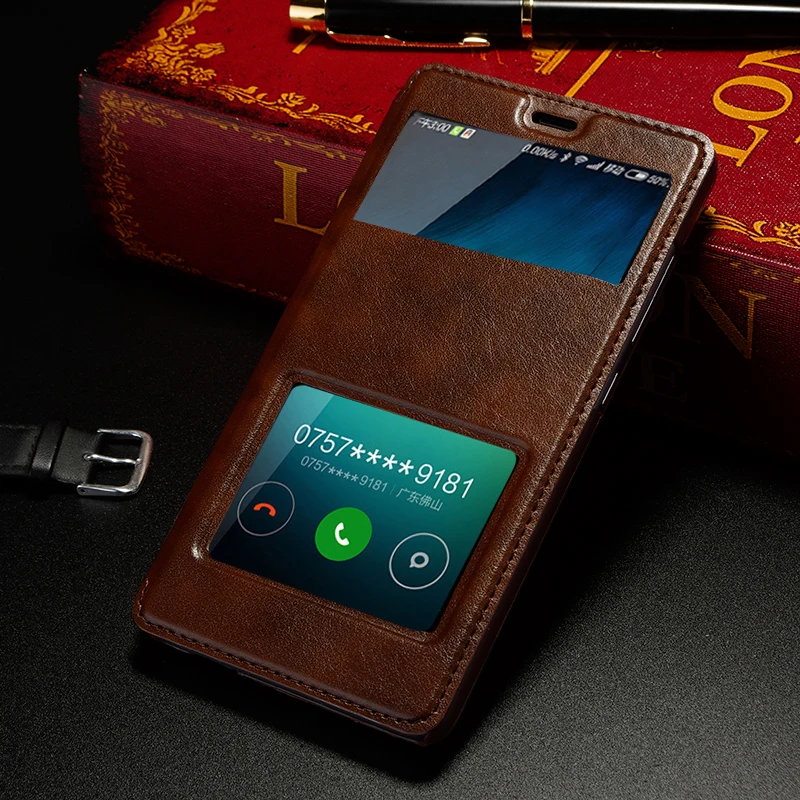 

For Xiaomi Redmi Note 3 Case Luxury PU Leather Smart Flip Stand Cover Cases For Xiaomi redmi note 3 Back Cover & View Window