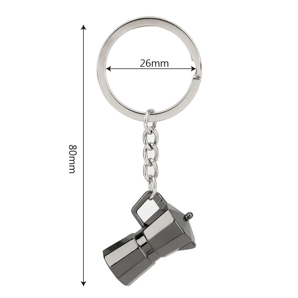 FORAUTO гейзерная Кофеварка форма брелок для ключей авто аксессуары автомобильный брелок креативный подарок брелок металлические брелоки