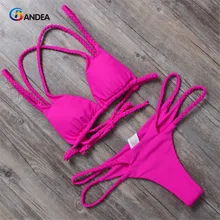 Bandea bikinis женщин 2017 холтер купальники купальник мягкий бикини установить сексуальные купальники женский пляжная купальный костюм biquini ha013