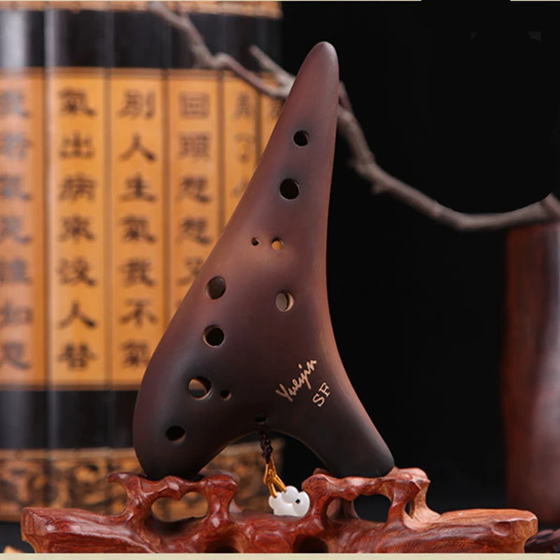 

12 Holes Ocarina Smoldering Treble F key Ocarina Handmade Soprano Ceramic F tone Ocarinas Musical Instrument Zelda 12 Flauta