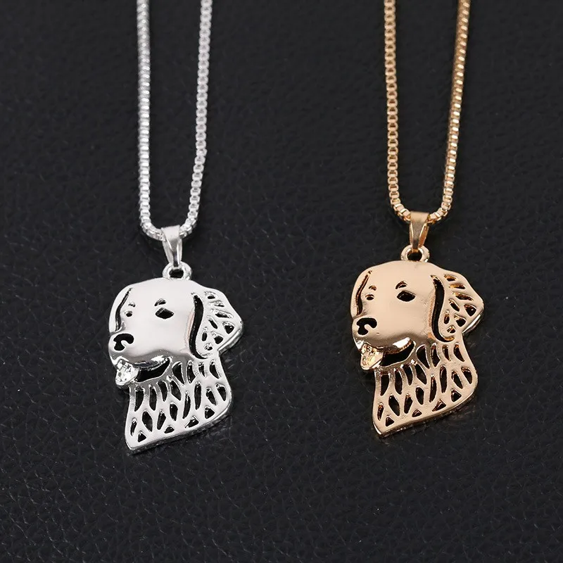 Punk Charm Handmade Labrador Dog Head Animal Pendant Necklaces 1