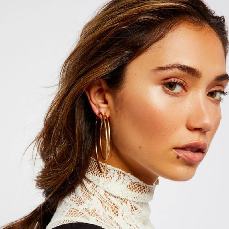 Coco Willow 3pairs Hottest Trend Hoop Earrings Set Simply Clic Coco Willow 3pairs Hottest Trend Hoop Earrings Set Simply Clic Loop Thin Oversized Earring Womens Fashion In From