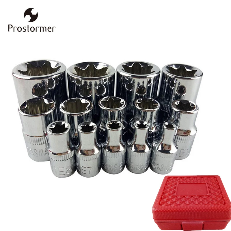 

14PC Torx Star Socket Set Chrome Vanadium Tools Set E Sockets Manufacturing For Auto Car Repair Tools