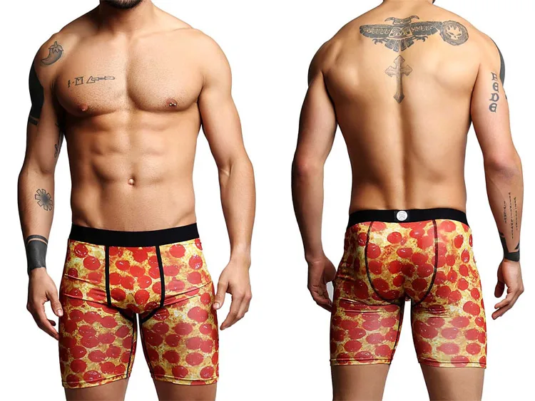 New! Men's Underwear Long Leg Boxer Beer High Life / Bacon / Pizza / French Fries ~ NO BOX 6