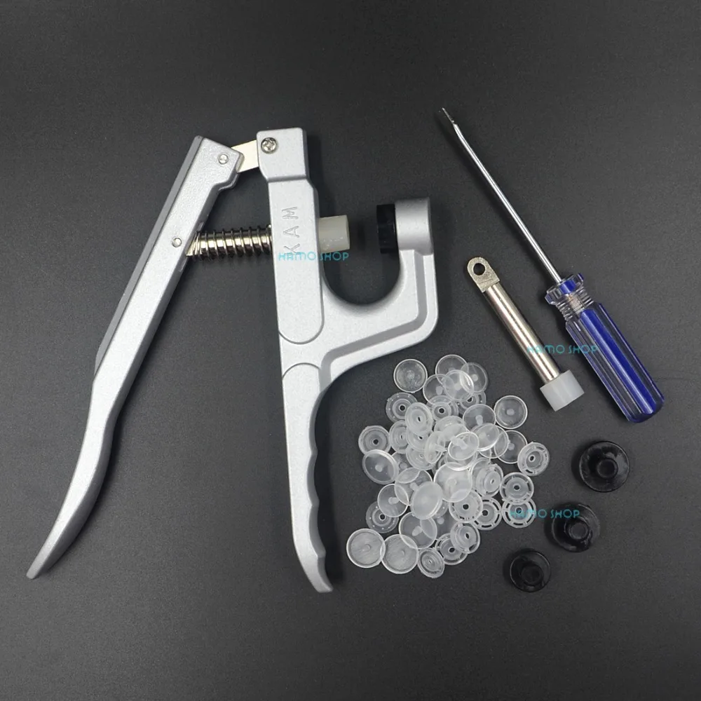 Buy 100pcs T8 Clear Plastic Snap Button Fasteners