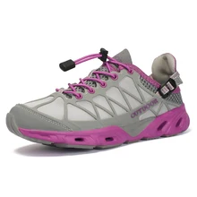 Уличные кроссовки женские дышащие сетчатые походные треккинговые водонепроницаемые кроссовки Нескользящая легкая ходьба фитнес, спорт кроссовки