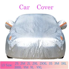Waterproof Car Cover Complex Thicken Aluminum Foil Thicken Case For Sunshade Snow Protection Dustproof rainproof Full Car Cover