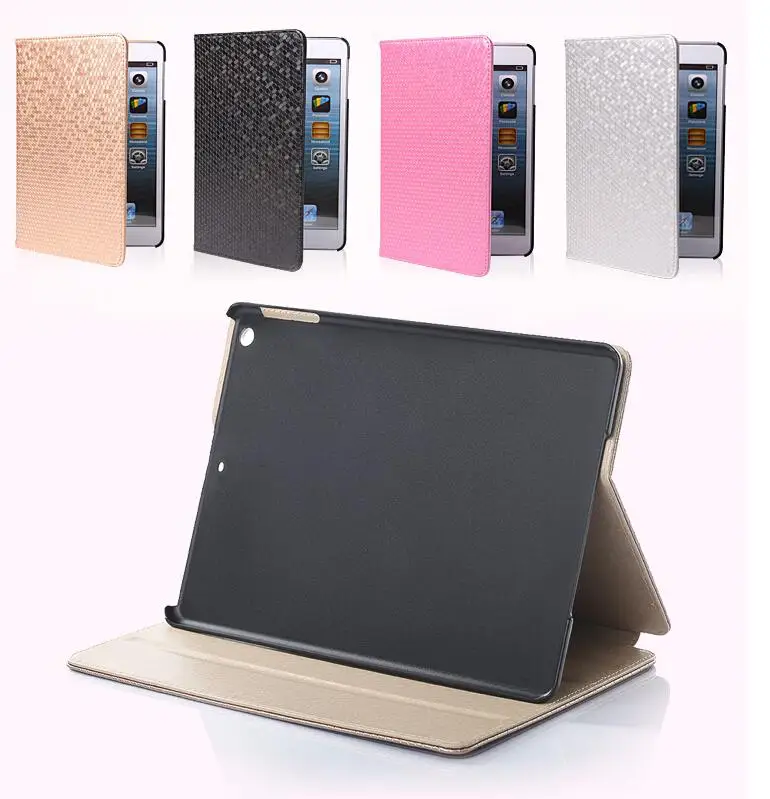 

Fashion diamond lines Smart Cover For Apple iPad Mini 1/2/3 Stand Function Tablet Cases PU Leather Case