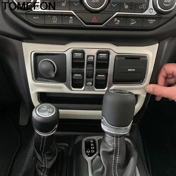 

TOMEFON For Jeep Wrangler SUV 2018 2019 Door Window Switch Panel Frame Garnish Cover Trim Interior Accessories ABS Carbon Red