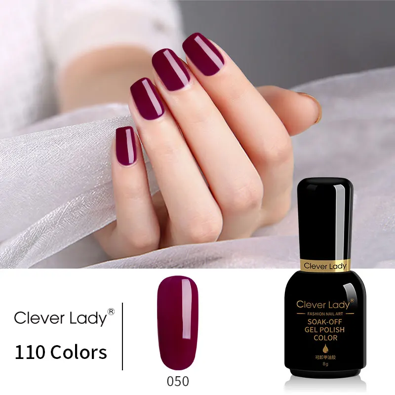 Clever Lady УФ-гель для ногтей светодиодный геллак Esmalte Permanente Гибридный гвоздь гель лак 110 цветов Набор лаков для ногтей смола 8 мл(1 - Цвет: 050