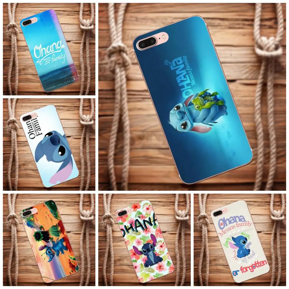 Тематика Лило и Стич Ohana значит семья Новинка чехол для телефона Fundas Обложка Apple