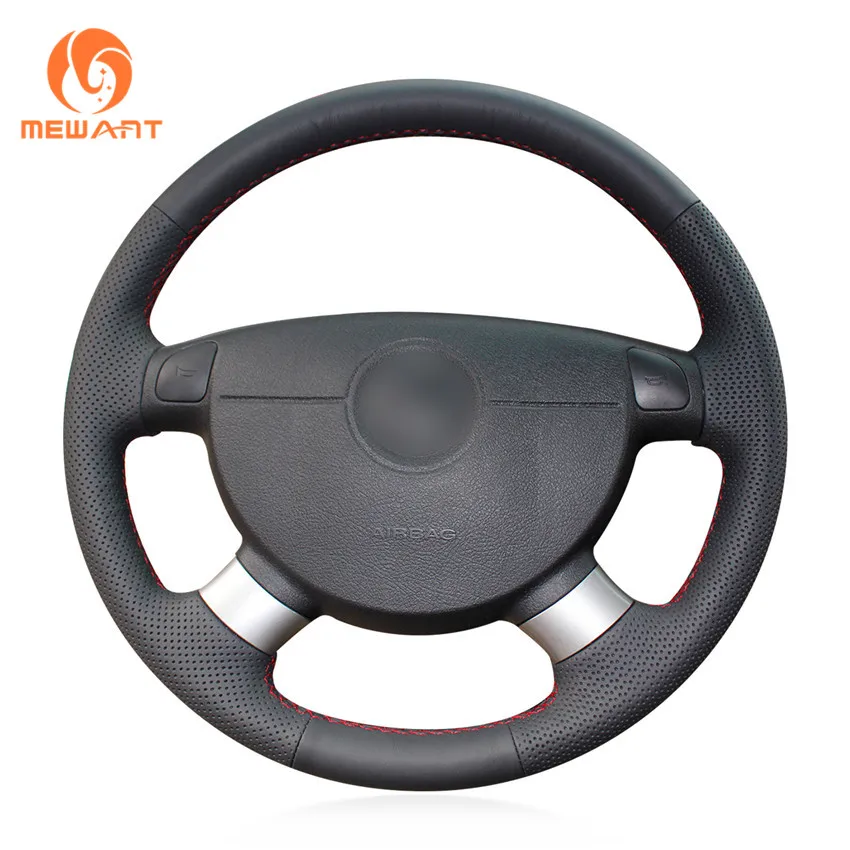 Meilleur Housse de volant en cuir artificiel noir pour Chevrolet Lova 2006 2010 Chevrolet Aveo Buick Excelle Daewoo Gentra 2013 2015