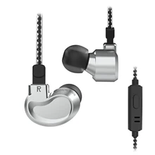 NY-06 2DD+ ba; Гибридный наушник с металлическим шумоподавлением стерео Бас-гарнитура 2 PIN 0,78 мм съемный кабель для iPhone Android