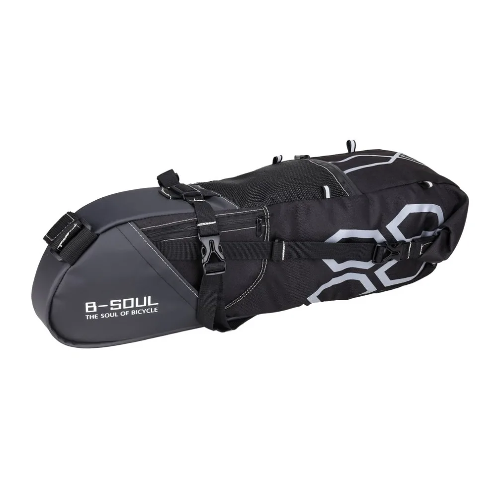 

B-SOUL Large Size Bicycle Seatpost Bag Bike Saddle Seat Storage Pannier Cycling MTB Road Rear Pack Storage Bag With Zipper