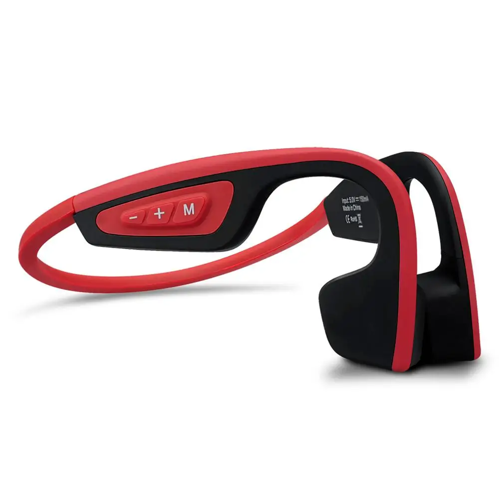 S. Носить LF-19 костной проводимости беспроводные наушники стерео Bluetooth Спортивная гарнитура с микрофоном для бега Велоспорт тренировки наушники - Цвет: Red