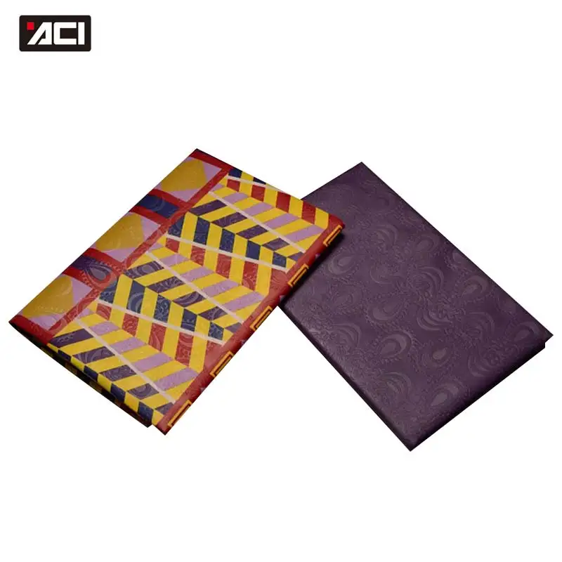 ACI настоящая восковая африканская ткань Анкара 2 ярда настоящий воск Гана Kente Ткань смесь 2 ярда Новая африканская восковая печатная ткань - Цвет: 19060005