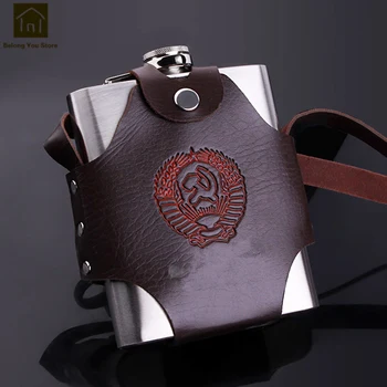 

Large Outdoor Stainless Steel Hip Flask Portable Flagon Metal Bottle Liquor Flasks Garrafa Anca Cups Flaskes Wine Bottle WKE015