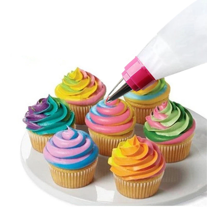 

Two-tone flower Pastry bag Nozzles Biscuit Cream Bag Color Converter Cake Decorating Tools Set Pastry Tools Baking accessories