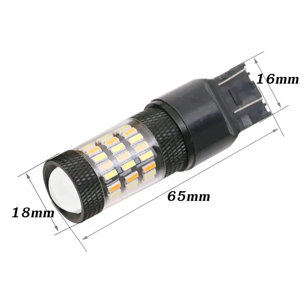 Светодиодные лампы YSY 1157 BAY15D 3157 7443 60 SMD янтарные/белые светодиодные DRL для