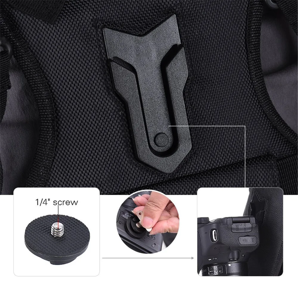  Micnova MQ-MSP07 Carrier III Triple Camera Carrier Photographer Vest with Triple Side Holster Strap