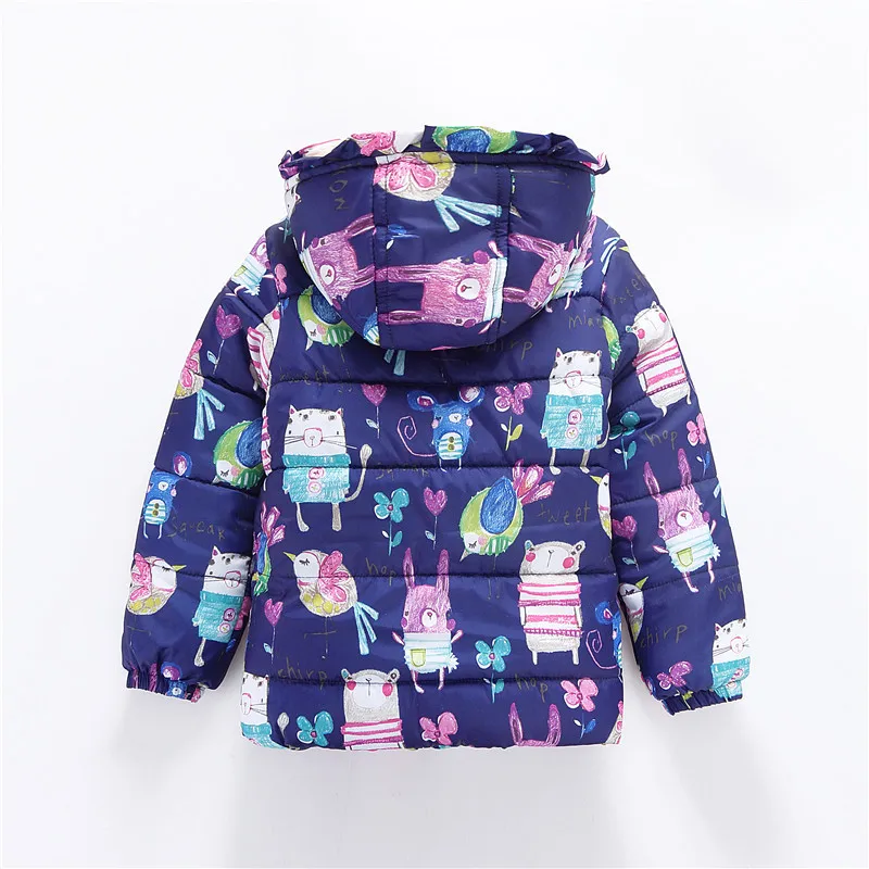 

2019 baby girls flower coat jackets girl winter clothes autumn winter children's clothes children's outerwear Jacket With Hood