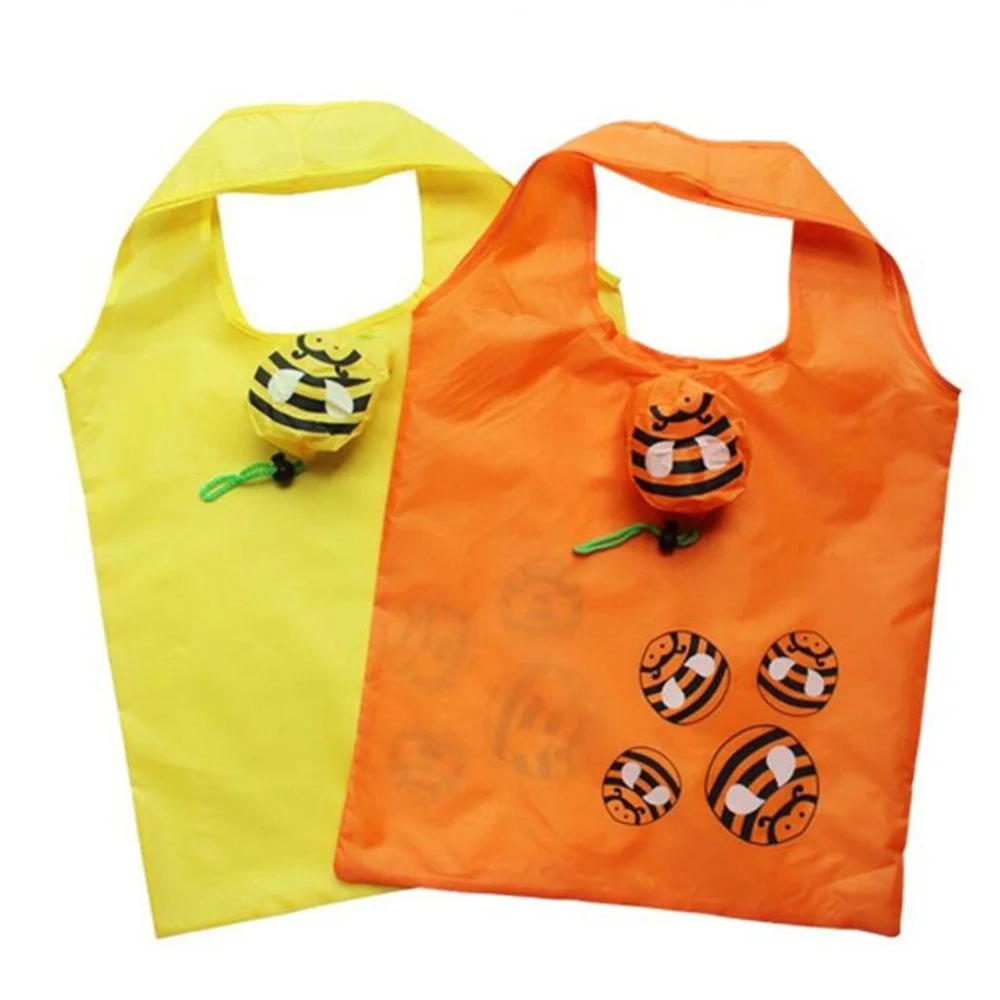 

1Pcs Smart Eco-friendly Bee Shopping Bag Convenience Foldable Shopping Tote Bag Mixed Color Reusable