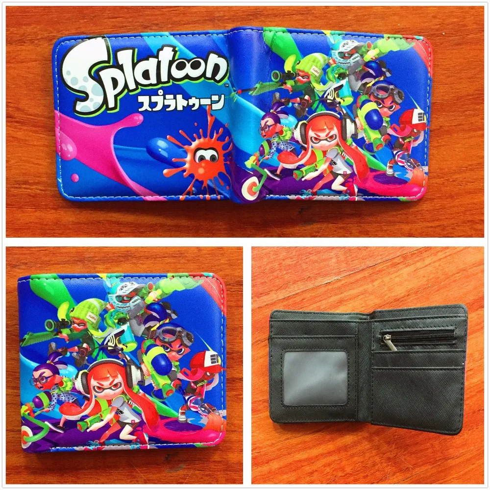

Game cartoon wallets Splatoon wallet short PU leather wallet credit card holder wallet Youth Student purse W773
