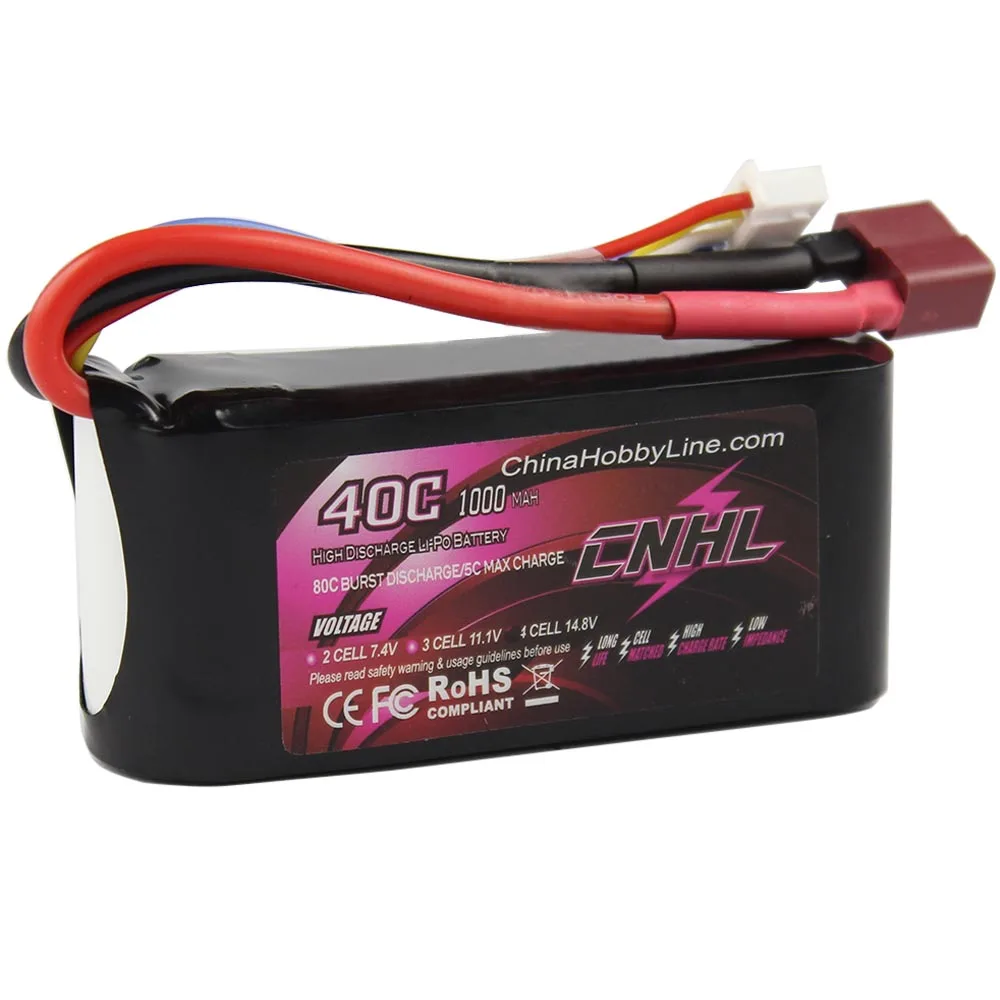 CNHL LI PO 1000mAh 14 8V 40C Max 80C 4S Lipo Battery Pack for RC Hobby