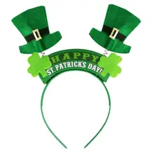 

Irish St Patricks Day Headband Green Leprechaun hairband Shamrock Buckle Fancy Dress Carnival Christmas party favor gift