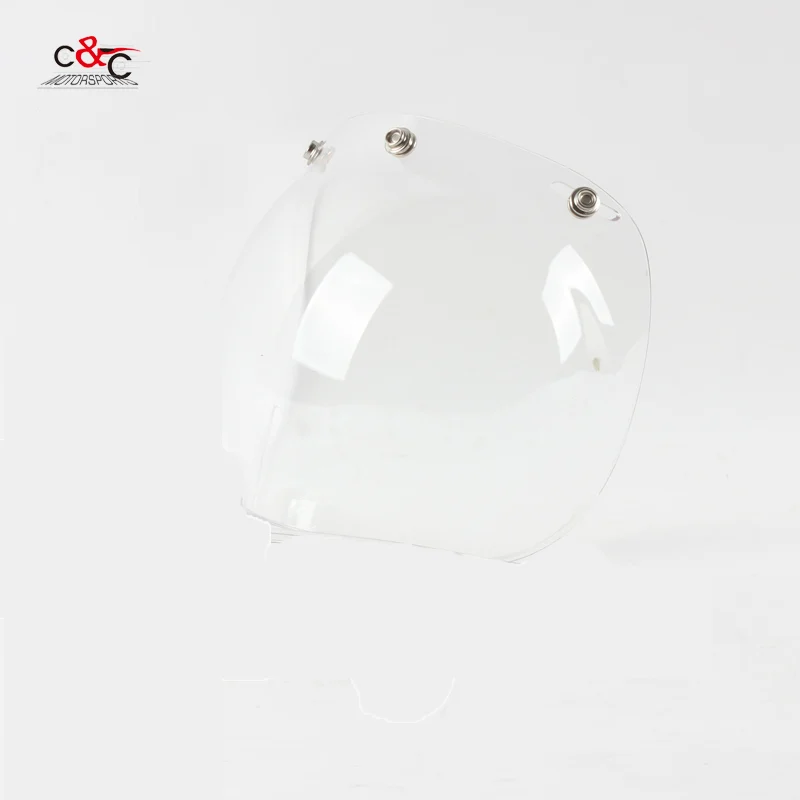 Доступно 3/4 открытым лицом винтажный шлем прозрачный защитный смотровой щиток объектив черный прозрачный 6 цветов - Цвет: transparent