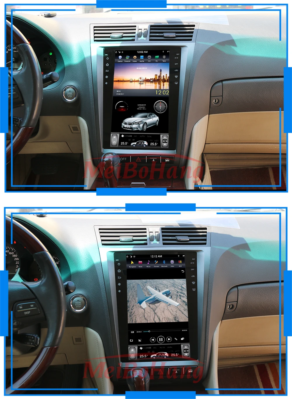 Cheap 1 Din Tesla Vertical Style 11.8 Inch Andriod 7.1 Car GPS NAVIGATION MEDIA SCREEN FOR LEXUS GS 2004-2011 1