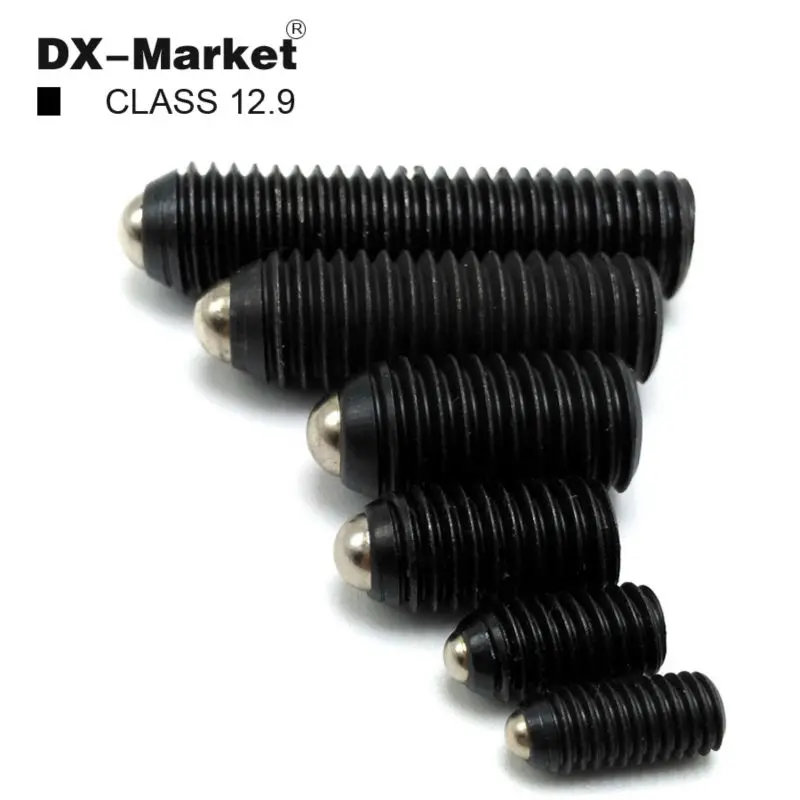 

m5*8-20mm, m5 Ball Plunger Spring Plunger screw , black 12.9 alloy steel set bolt , DX-Market fasteners