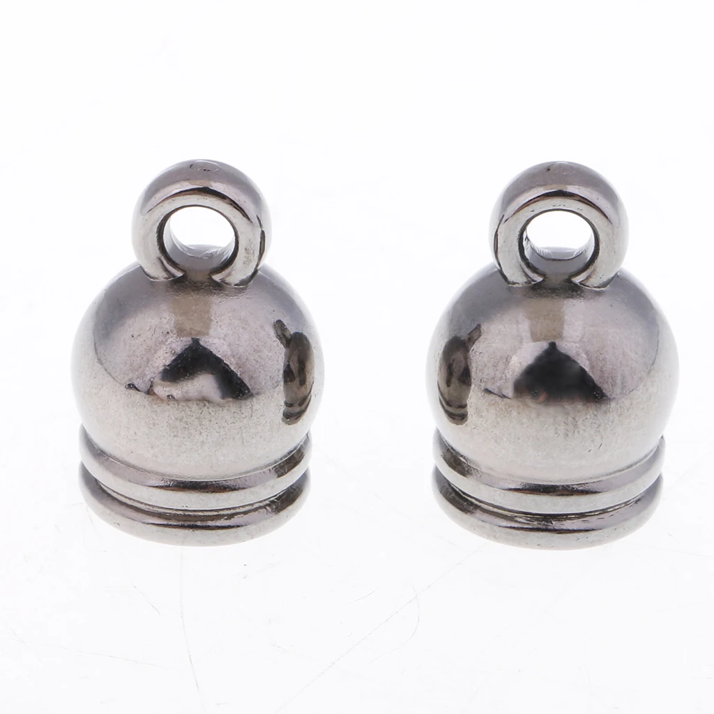 50 Pieces Charms Bead End Caps Stopper Fit 8mm Cord Leather Craft Necklace Bracelet for Leather Braids Jewelry Making
